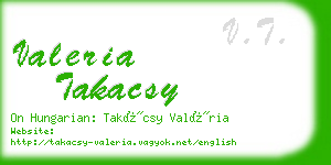 valeria takacsy business card